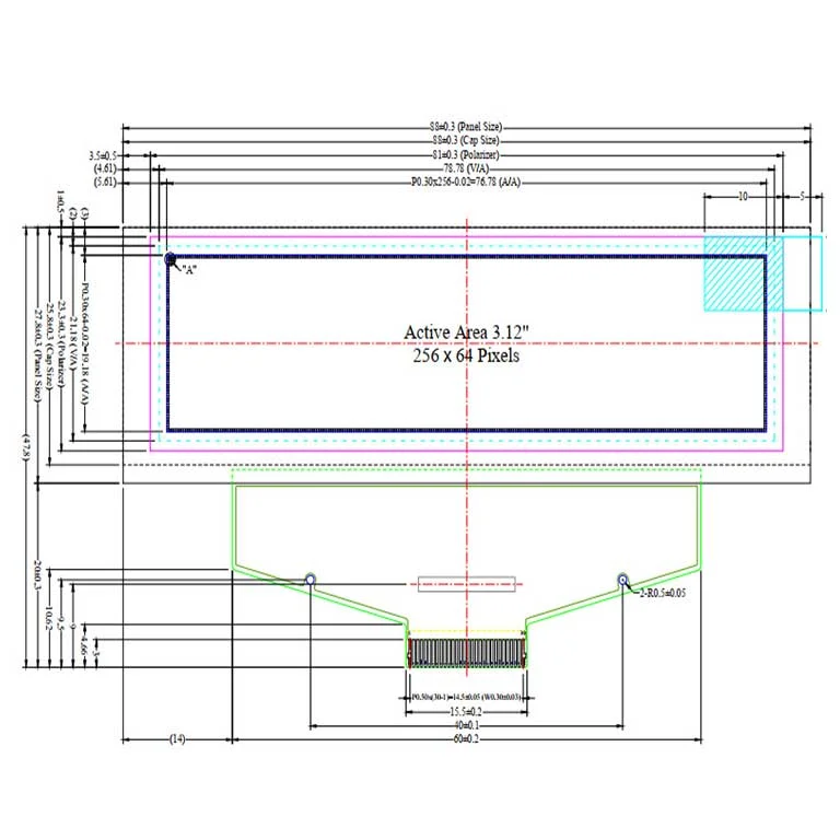 3.12 Inch OLED Display Module SSD1322 SPI -04 3.12 Inch OLED Display Module SSD1322 SPI (256×64)